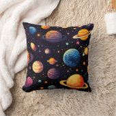カラフルな惑星 クッション (ブランケット)