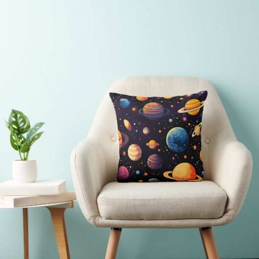 カラフルな惑星 クッション (椅子)