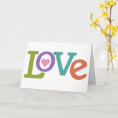 カラフルな愛のカスタムグリーティングカード カード (黄色い花)