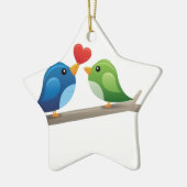 カラフルな愛鳥 セラミックオーナメント (左)