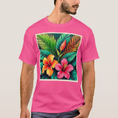 カラフルな感情:抽象的な顔 Tシャツ (正面)