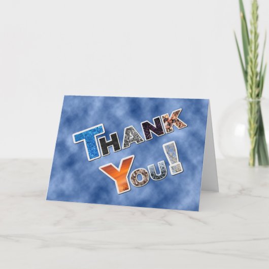 カラフルな感謝カード サンキューカード (正面)