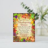 カラフルな感謝祭の収穫 ポストカード (スタンド正面)