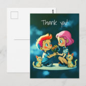 カラフルな感謝 ポストカード (正面/裏面)