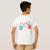 カラフルな手形 Daddy’s Little Artist Tシャツ (裏面フル)