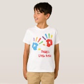 カラフルな手形 Daddy’s Little Artist Tシャツ (正面フル)