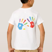 カラフルな手形 Daddy’s Little Artist Tシャツ (裏面)