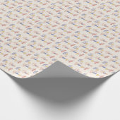 カラフルな手描きのモチベーション パターン ラッピングペーパー (角)