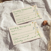 カラフルな手描きのワイルドフラワー パステルウェディング 出欠カード