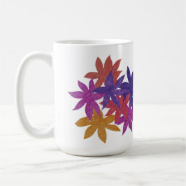 カラフルな手描きの花のマグカップ コーヒーマグカップ