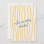 カラフルな手書きレトロピンストライプ イタリア ウェディング セーブザデート (正面)