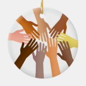 カラフルな手 セラミックオーナメント (裏面)