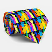 カラフルな手 ネクタイ (ロール)