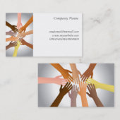 カラフルな手 名刺 (正面/裏面)