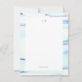 カラフルな抽象アートのオリジナルフラットノートカード 招待状 (正面)