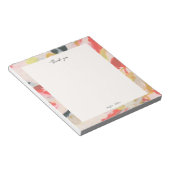 カラフルな抽象アートのオリジナル感謝カード ノートパッド (アングル)