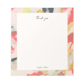 カラフルな抽象アートのオリジナル感謝カード ノートパッド (正面)