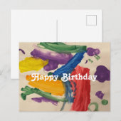 カラフルな抽象アート2 ポストカード (正面/裏面)