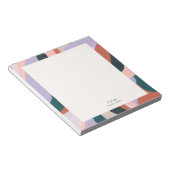 カラフルな抽象アート ユニークなパーソナライズ ノートパッド (アングル)