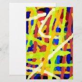 カラフルな抽象アート 便箋 (正面/裏面)