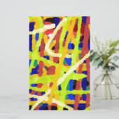 カラフルな抽象アート 便箋 (スタンド正面)