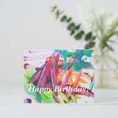 カラフルな抽象アート-2-ポストカード ポストカード (スタンド正面)