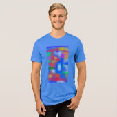カラフルな抽象アート 6 トライブレンドTシャツ (正面全面)