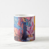 カラフルな抽象オイルペイントマグカップ コーヒーマグカップ (中央)