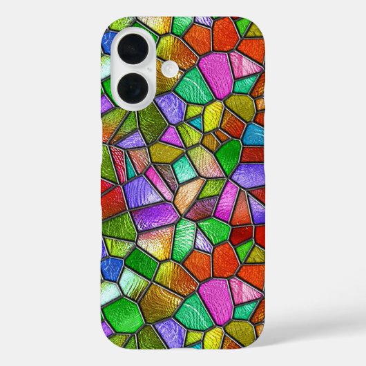 カラフルな抽象ステンドグラス Case-Mate iPhoneケース (裏面)