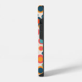 カラフルな抽象ドット iPhoneケース (左側面)
