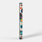 カラフルな抽象ドット iPhoneケース (右側面)