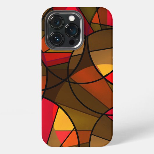 カラフルな抽象パターン iPhoneケース (裏面)
