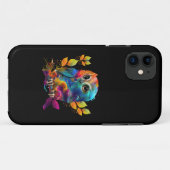 カラフルな抽象フクロウ Case-Mate iPhoneケース (裏面(横))
