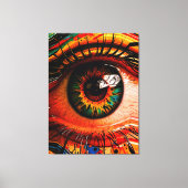 カラフルな抽象リアリズムの眼 – Color Explosion Eye キャンバスプリント (正面)