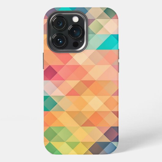 カラフルな抽象幾何学模様 iPhoneケース (裏面)