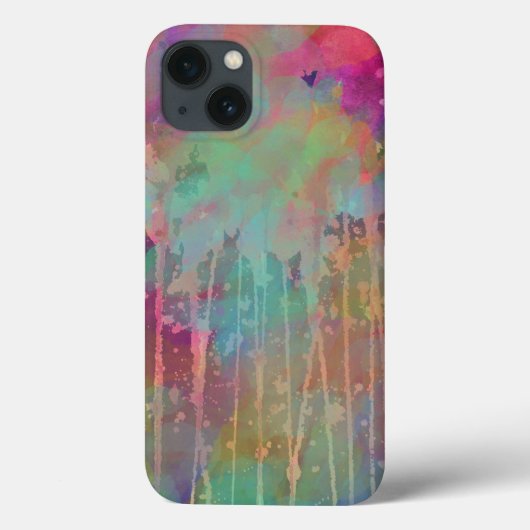 カラフルな抽象水彩ドリッピーアート Case-Mate iPhoneケース (裏面)