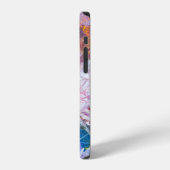 カラフルな抽象画 スクラッチアート iPhoneケース (左側面)