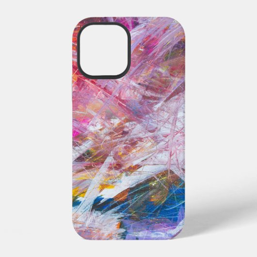 カラフルな抽象画 スクラッチアート iPhoneケース (裏面)