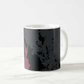 カラフルな抽象画: スプラッシュの融合 コーヒーマグカップ (正面右)