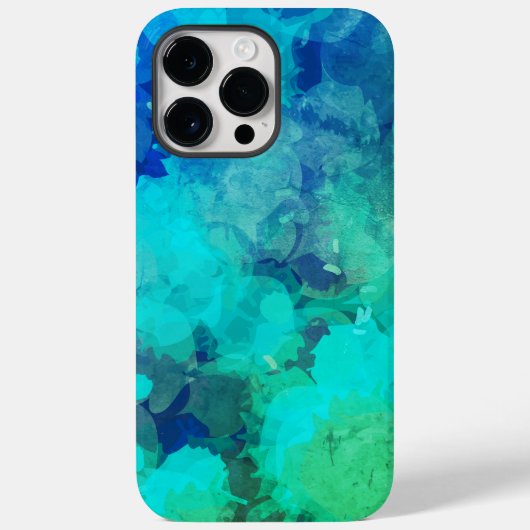 カラフルな抽象画 パープル ブルー アルコールインク Case-Mate iPhoneケース (裏面)