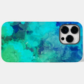 カラフルな抽象画 パープル ブルー アルコールインク Case-Mate iPhoneケース (裏面 (横))