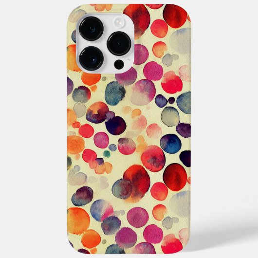 カラフルな抽象的なインクの泡とドット Case-Mate iPhoneケース (裏面)