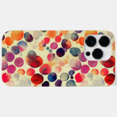 カラフルな抽象的なインクの泡とドット Case-Mate iPhoneケース (裏面 (横))