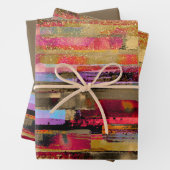 カラフルな抽象的なグリッター ラッピングペーパーシート (インサイチュ)