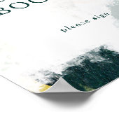 カラフルな抽象的なゲストブックサイン ポスター (角)