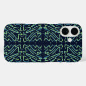 カラフルな抽象的なサイケデリックなひも状の尖ったアート Case-Mate iPhoneケース (裏面 (横))