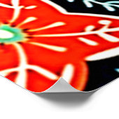 カラフルな抽象的なホリデーデザイン ポスター (角)