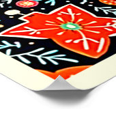 カラフルな抽象的なホリデーデザイン ポスター (角)