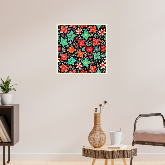 カラフルな抽象的なホリデーデザイン ポスター (リビング3)