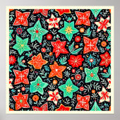 カラフルな抽象的なホリデーデザイン ポスター (正面)